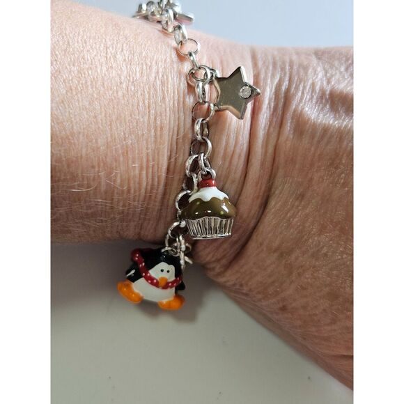 **Final Sale** Sterling silver colorful charm bracelet - Picture 3 of 16